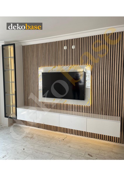 Meşe (2 Adet) 60x270 cm Yeni Nesil Akustik Ahşap Duvar Paneli modelleri