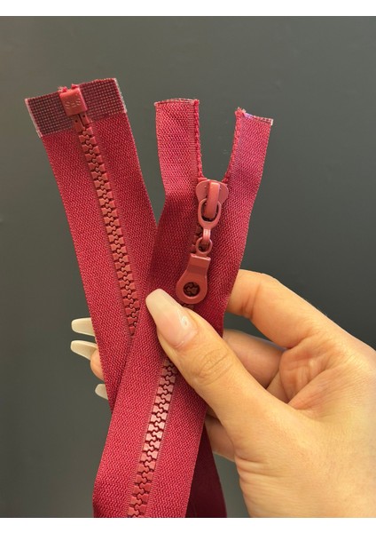 54X3 cm Dişli Kırmızı Fermuar fiyatları