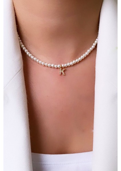 Inci Harf Kolye K Harfi