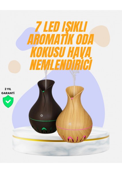 LED Işıklı Ultrasonik Oda Nemlendirici ve Uçucu Yağ Difüzörü