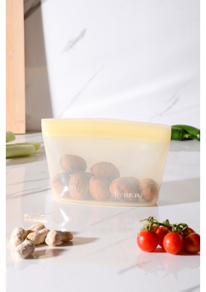 Lush Hava Sızdırmaz Kilitli Silikon Saklama Torbası 500 ml | Sarı fiyatları