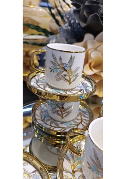 Lokman Züccaciye Bee Bird Kahve Fincan Takımı