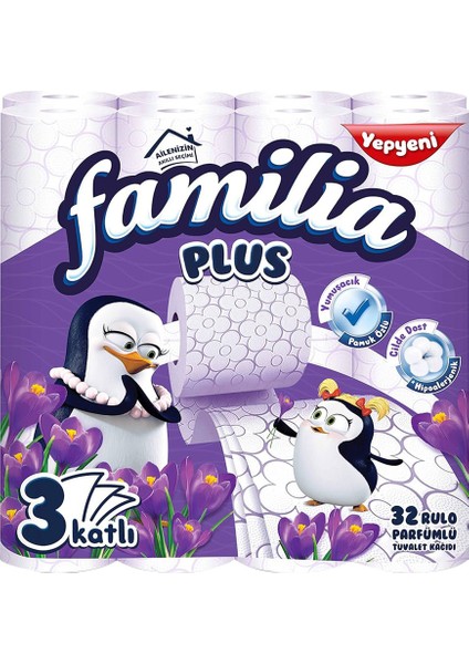 Tuvalet Kağıdı Plus 32'li 3 Katlı Sihirli Çiçek.. 1 Adet