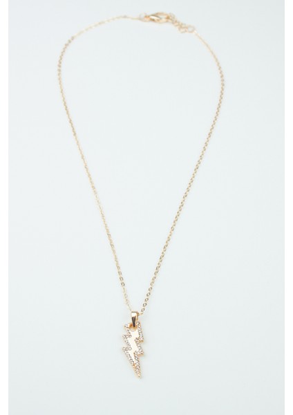 Zirkon Taşlı Şimşek Figür Kolye modelleri