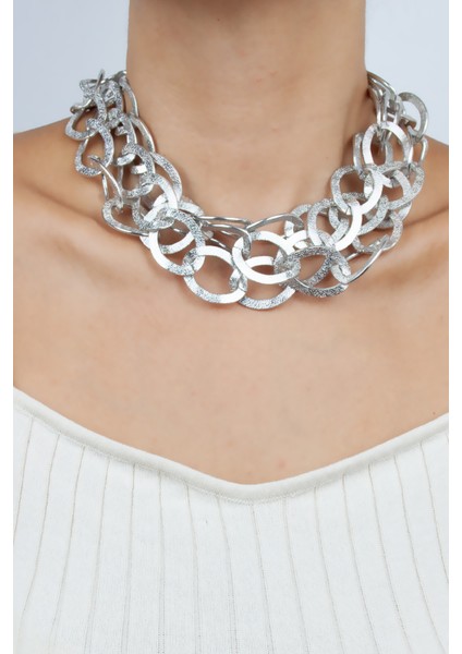 Kalın Zincir Choker Kolye