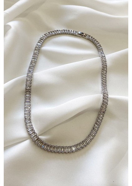 Baget Pırlanta Görünümlü Kolye fiyatları