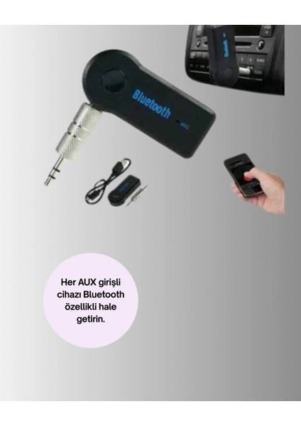 Taşınabilir Bluetooth Aux Araç Müzik ve Konuşma Kiti fiyatları
