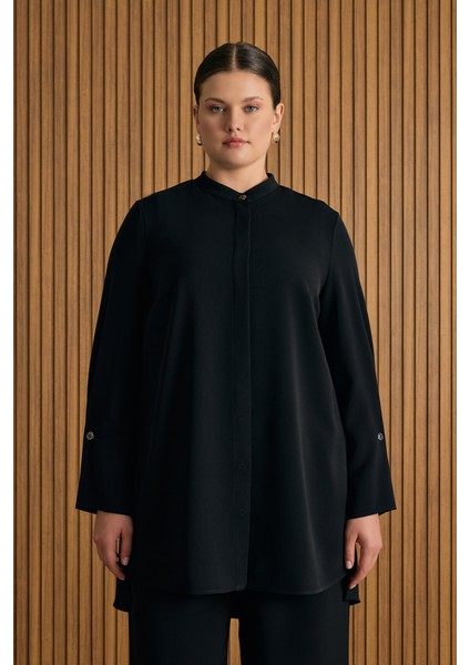 Kol Ucu Metal Koza Logo ve Pili Detaylı Tunik fiyatları