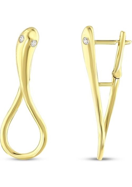 Tasarım Altın Küpe - 14K