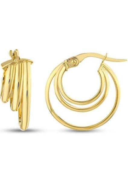 Altın Tasarım Küpe - 14K