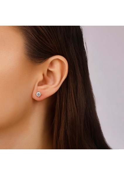 Altın Tektaş Küpe - 14K modelleri