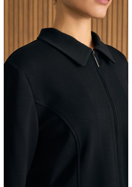 Önden Fermuarlı Kısa Örme Ceket modelleri