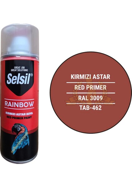 Rainbow Akrilik Sprey Astar Kırmızı 400 Ml. - RAL3009