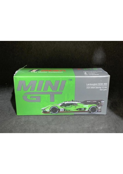 816 Lamborghini SC63 #63 Iron Lynx 2024 Imsa Sebring 12 Hrs 1/64 Model Araba fiyatları