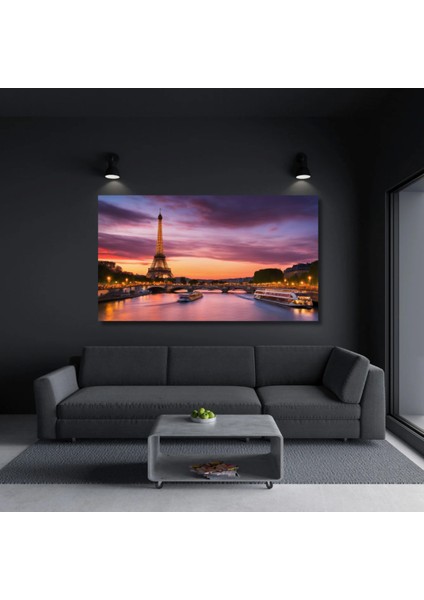 Hd Digital Baskı Paris Eyfel Kulesi Kuş Bakışı Kanvas Tablo Duvar Tablosu