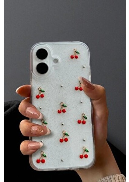 Apple iPhone 17 Uyumlu – Epoksi Kiraz Desenli Şeffaf Silikon Kılıf, Darbeye Karşı Dayanıklı Kapak indirimleri