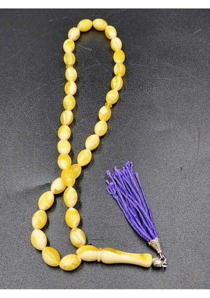 Hareli Sarı Beyrut Arpa Kesim Alpaka Mor Püsküllü Tespih modelleri