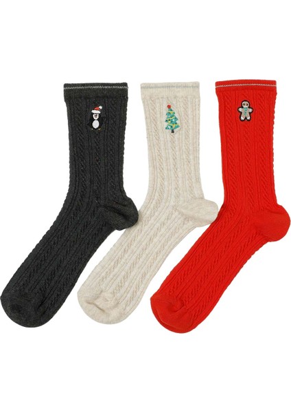 Ny Jakar 3 Lu Skt-W 5pr Çok Renkli Kadın Soket Çorap