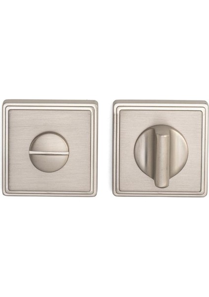 RO17 Kapı Kolu Rozeti Wc Nikel Saten Mat 53X53X10 mm