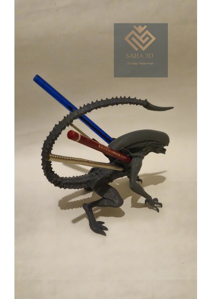 Alien (Yaratık) 4'lü Kalemlik Figür 14 Cmx 13 cm modelleri