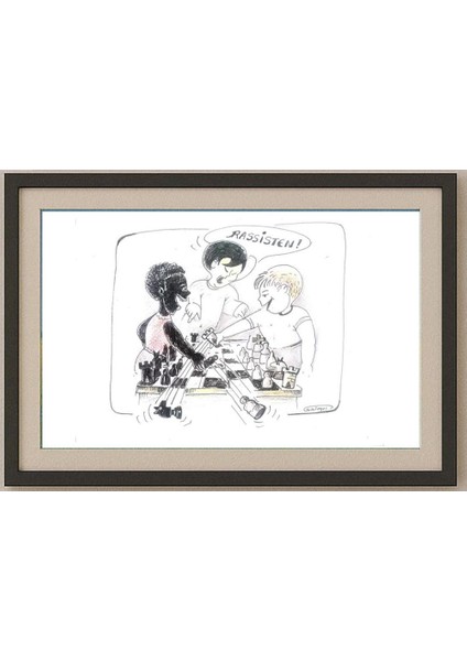 Wolfgang Schlegel 29X21CM Orijinal Karikatür Tablo