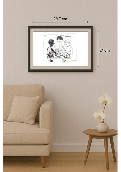 Wolfgang Schlegel 29X21CM Orijinal Karikatür Tablo fiyatları