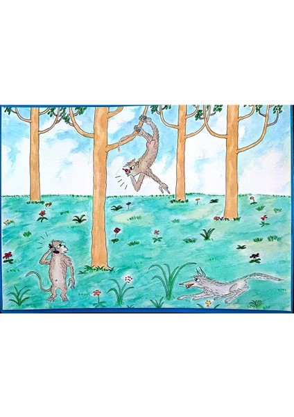 Zhang Jian Sheng 35x21cm Orijinal Karikatür Tablo modelleri