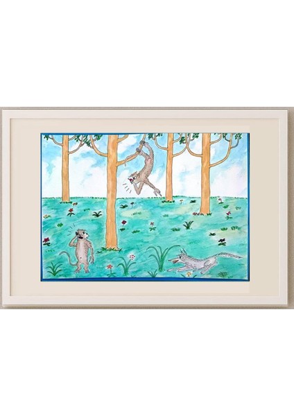 Zhang Jian Sheng 35x21cm Orijinal Karikatür Tablo fırsatları