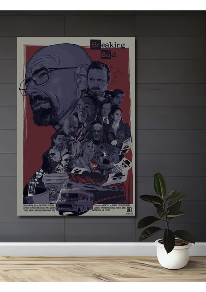 Breaking Bad Kara Kalem Görünümlü Ahşap Dekoratif Tablo Dikdörtgen Tablo