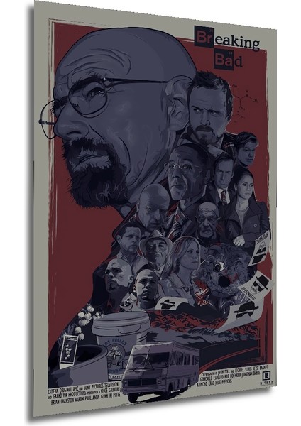 Breaking Bad Kara Kalem Görünümlü Ahşap Dekoratif Tablo Dikdörtgen Tablo fırsatları
