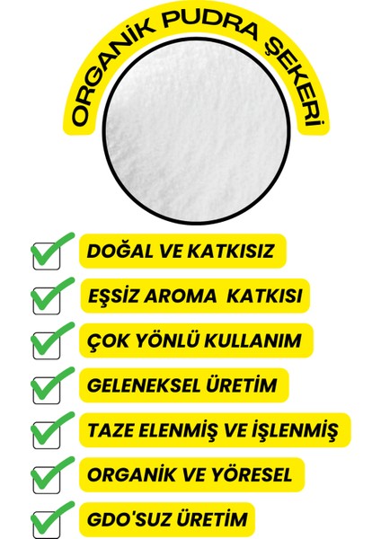 Pudra Şekeri - ( Elenmiş, Katkısız,organik) 75GR fırsatları