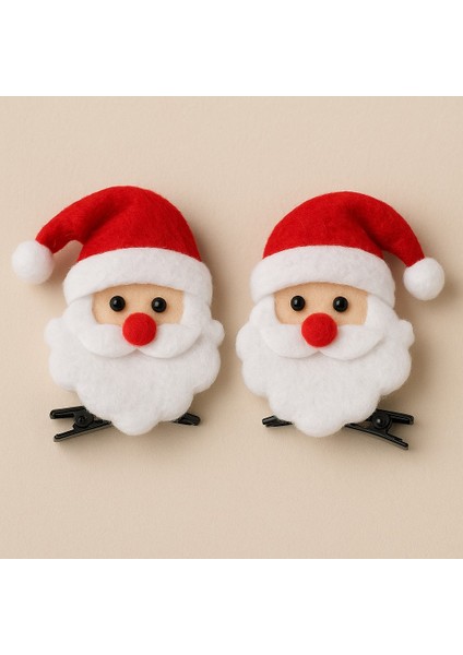 Yılbaşı Temalı Sevimli Noel Baba Tokası Çifti Kadın Çocuk Için Parti Aksesuarı Hediyelik Model 5 fiyatları