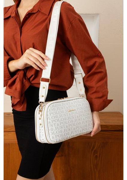 Orijinal Just Polo Collection 5 Bölmeli Lüks Yumuşak Deri Ayarlanabilir Çapraz Askılı Omuz Çantası modelleri