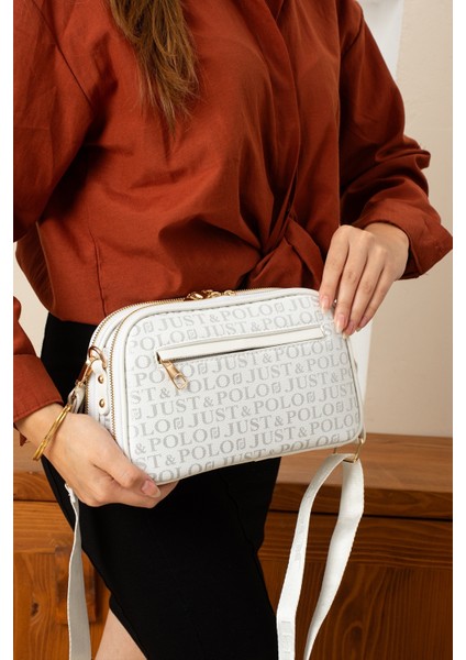 Orijinal Just Polo Collection 5 Bölmeli Lüks Yumuşak Deri Ayarlanabilir Çapraz Askılı Omuz Çantası indirimleri