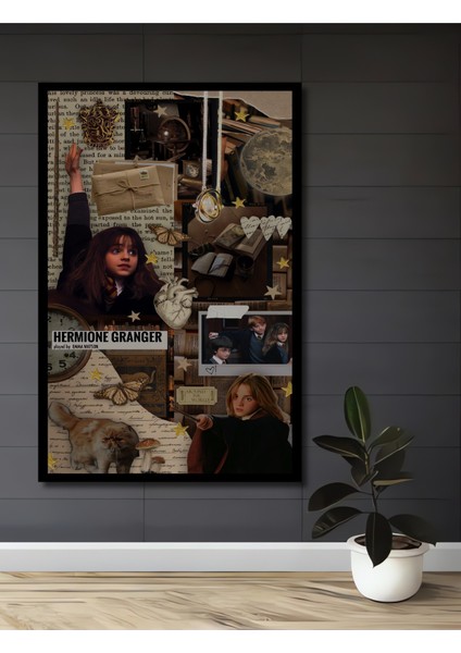 Hermione Granger Sihirli Ruh Hali Yağlı Boya Görünümlü Dekoratif Ahşap Tablo Dikdörtgen Tablo fiyatları