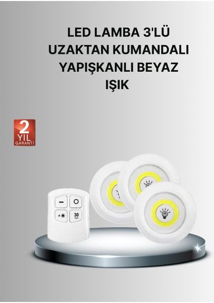 Mtxdpn Dekoratif ve Pratik 3’lü Kumandalı Spot LED Aydınlatma