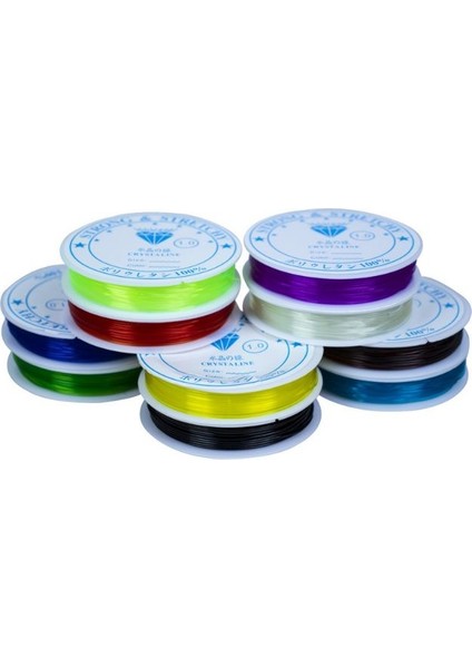 Karışık Renkli Likralı Misina Ipi 0.6 mm 1 Adet