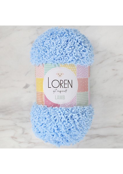 Loren Lamb Bebe Mavi El Örgü Ipi - R040