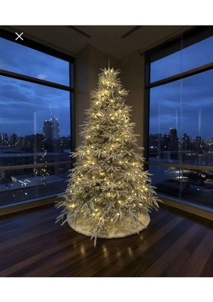 Yılbaşı Ağacı Lüks Kendinden Karlı ve LED Işıklı 240 cm 1560 Dal 850 LED fiyatları
