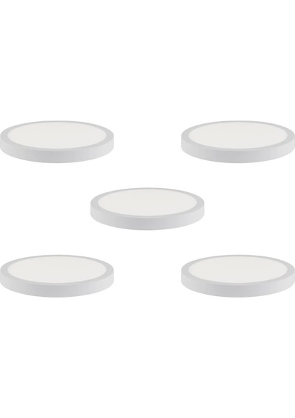 5 Adet Horoz Sienna 36W Beyaz Kasa Beyaz Işık Yuvarlak