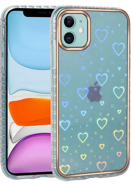 iPhone 11 Kılıf Desenli Parlayan Transparan Spıa Avva Kapak-No4