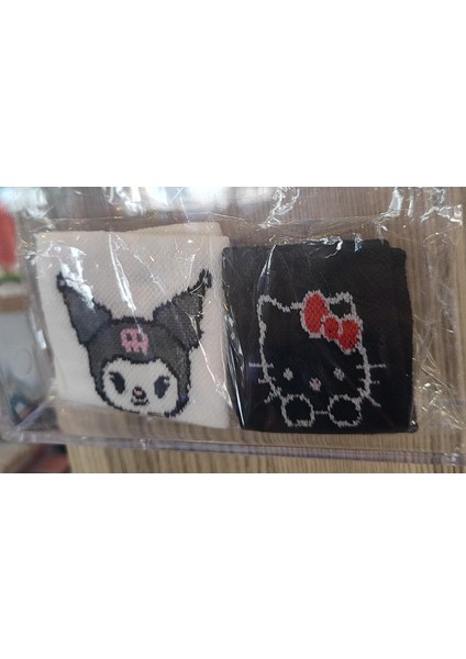 Çocuklar Için Havlu Bileklik Kuromi Hello Kitty Model ( 2 Çift)