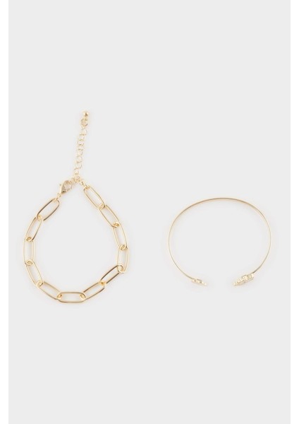 Kadın 2'li Gold Bileklik Bilezik G1259AXNS