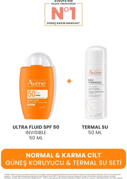 Normal & Karma Cilt Güneş Koruyucu & Termal Su Seti (Ultra Fluid Spf 50 50 ml + Termal Su 50 Ml)