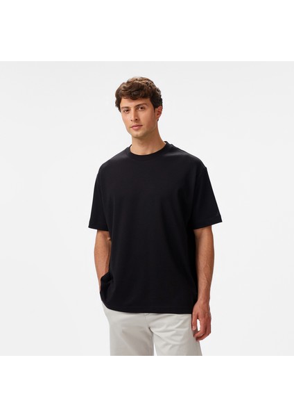 Erkek Siyah Oversize Fit T-Shirt