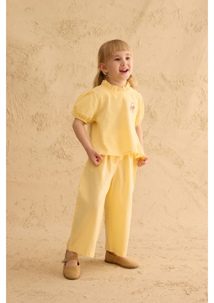 Pamuk Balon Kollu Gömlek Sarı fiyatları