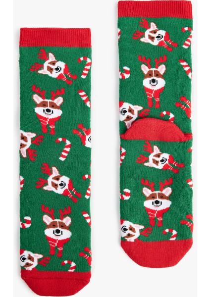 Yılbaşı Temalı Pamuklu Soket Havlu Çorap fiyatları