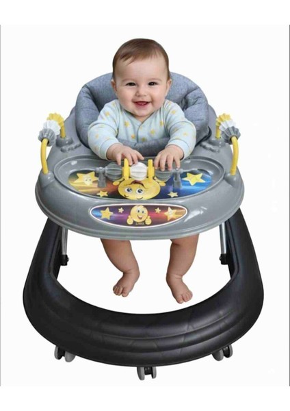 Minnoş Oyuncaklı Tekerlekli Katlanabilir Bebek Yürüteci