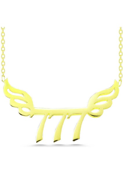 Gümüş Gold 777 Melek Sayısı Kadın Kolye