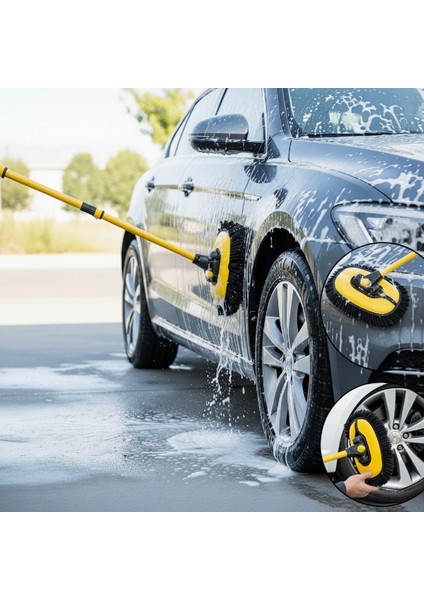 Teleskopik Saplı Kuru Islak Oto Yıkama Fırçası